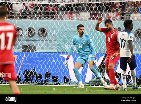 Hossein Hosseini In Action During The Fifa 2022 World Cup Group Match Between England V Iran