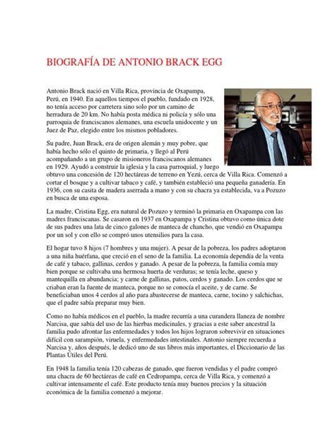 Antonio Brack Biografia Pdf Agricultura