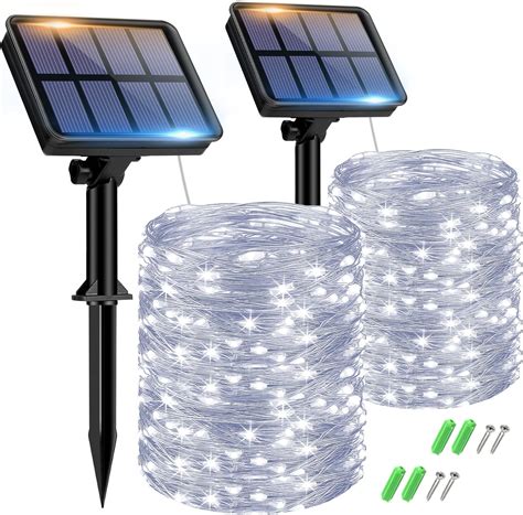 Lyhope Lot De Guirlandes Lumineuses Solaires De M Led