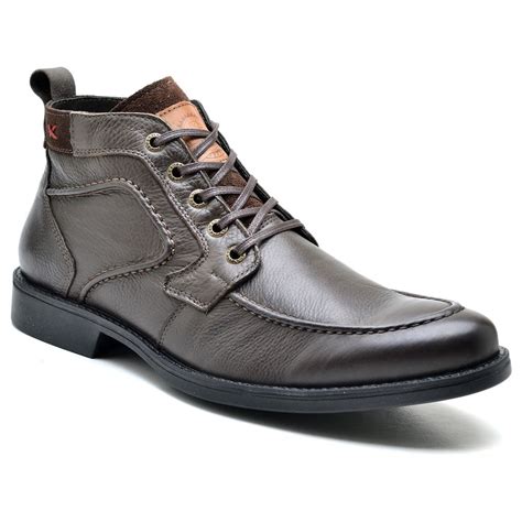 Bota Couro Masculino Confort Caf Linha Toro Kauany Cal Ados