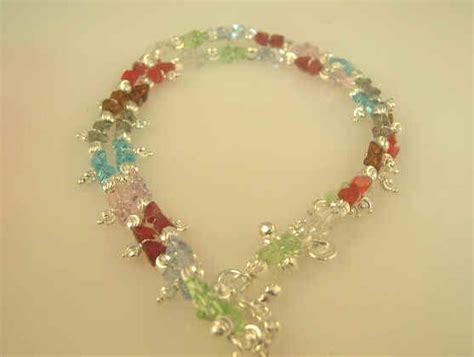 Silver Anklets - Pure Silver and Multi-Color Anklets