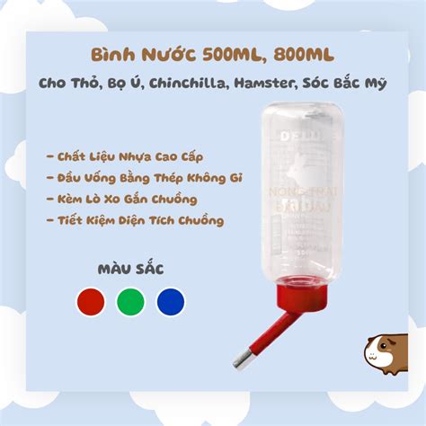 Bình Nước Cho Thỏ Bọ Ú Chinchilla Hamster 500ml 1000ml Shopee Việt Nam