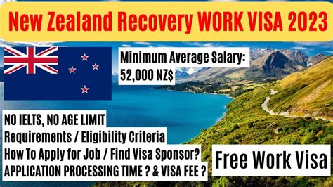 New Zealand Recovery Visa Requirements And Procedure