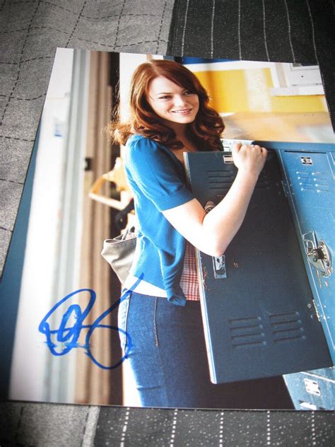 Emma Stone Signed Autograph 8x10 Photo Amazing Spiderman Coa E