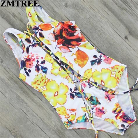 ZMTREE maillot de bain une pièce Sexy Vintage à bandes Monokini