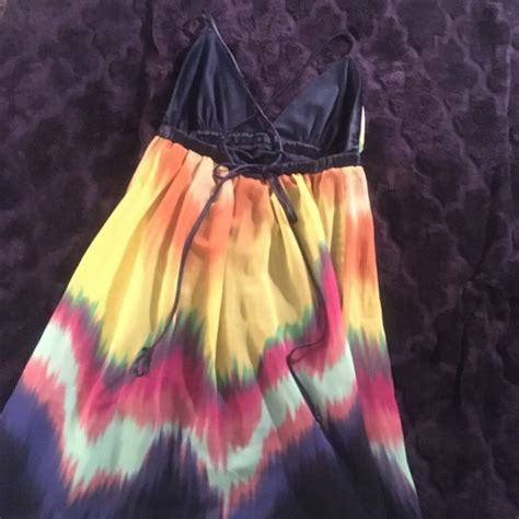 Forever 21 Retro Vintage Inspired Rainbow Dress Gem