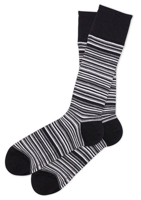 Black And Gray Striped Socks Micro Striped Mens Socks In Black Charcoal And Silver Bows N