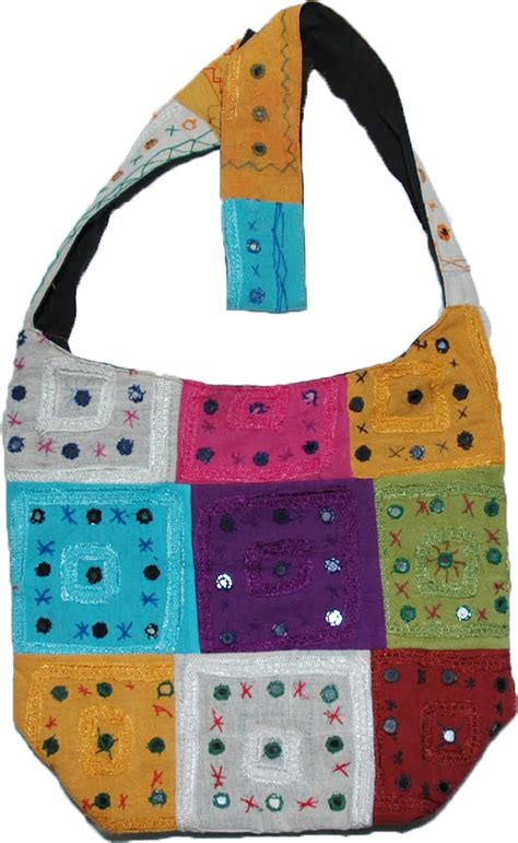 Rainbow Patchwork Handbag Purses Bags Patchwork