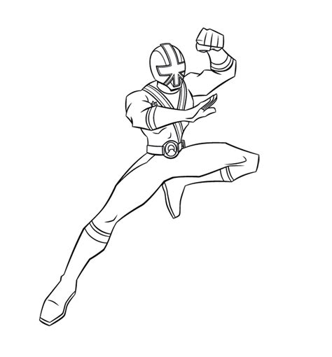 Red Ranger Samurai Coloring Pages