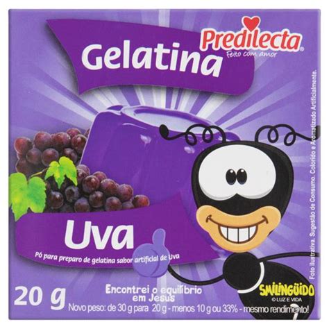 Gelatina em Pó Uva Smilingüido Predilecta Caixa 20g Nosso Pão