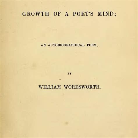 William Wordsworth Extract From The Prelude Genius