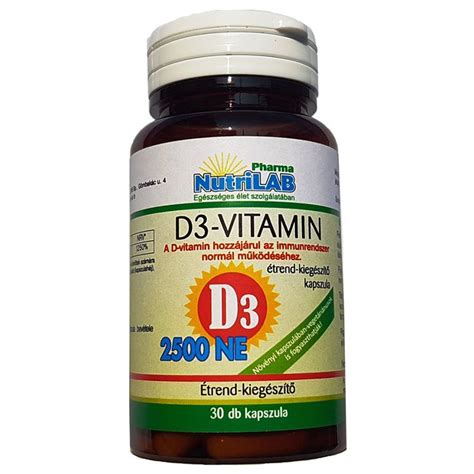 Nutrilab D3 Vitamin 2500NE kapszula 30db BioBolt eu webáruház