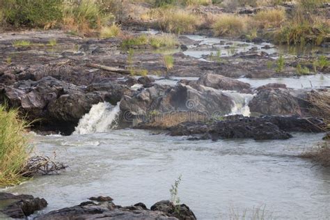 Beautiful Epupa Falls On The Border Of Namibia And Angola Stock Photo