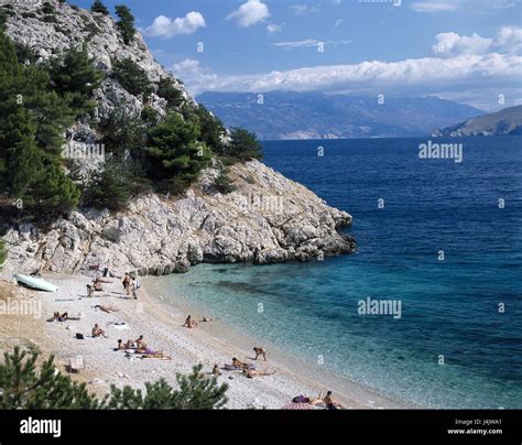 Kroatien Krk Baska Fkk Strand Badeg Ste Europa Insel Adria Adria