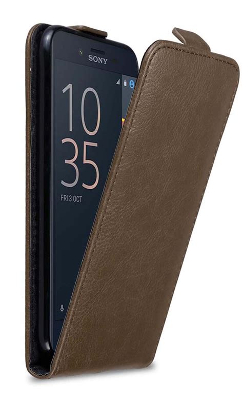 Sony Xperia X COMPACT deksel flip cover brun Elkjøp