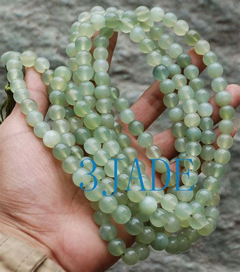 Natural Xiu Jade Serpentine Mantra Meditation Buddhist Prayer