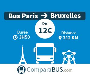 Bus Paris Bruxelles pas cher dès 10€ | ComparaBUS.com