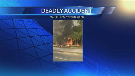 1 Killed 1 Hospitalized In Fiery Crash