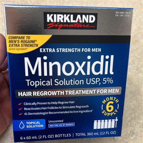 Kirkland Minoxidil Hair Regrowth For Men Month Supply