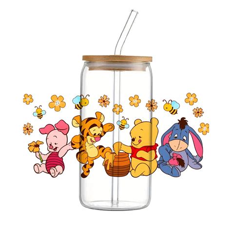 Disney Winnie The Pooh 11 24cm Uv Dtf Wraps Transfer Sticker Diy For