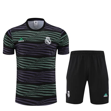 Conjunto De Treino Camisa Short Real Masculino Roxo Verde