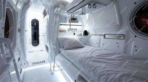 Premium Photo Spaceship Room Interior Design Of Small White Habitat