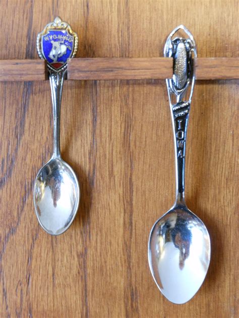 Collectible Spoons And Wooden Hanging Display