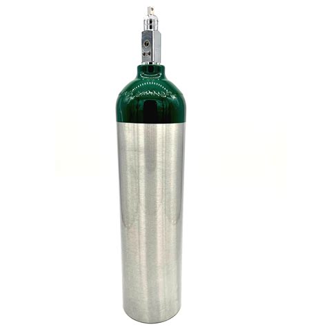 Portable Aluminum Medical Oxygen Cylinder D Size With Cga 870 Post Valve For Medical Use Non