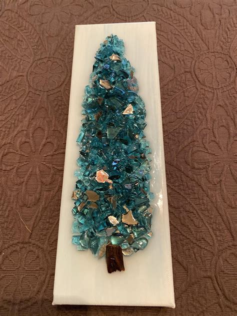 Crushed Glass Christmas Trees Broken Glass Christmas Tree Etsy Glass Christmas Tree Unique