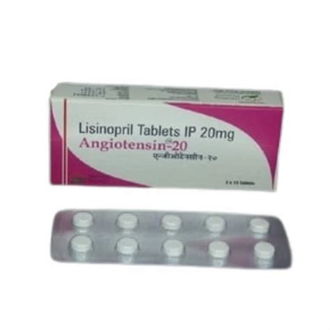 Angiotensin Lisinopril 10mg Tablet At Rs 197stripe Lisinopril Tablet