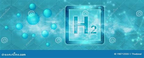 H2 Symbol Hydrogen Molecule Stock Illustration Illustration Of