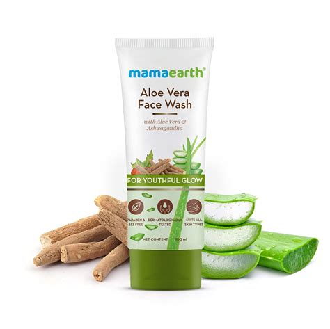 Mamaearth Aloe Vera Face Wash With Aloe Vera Ashwagandha For A