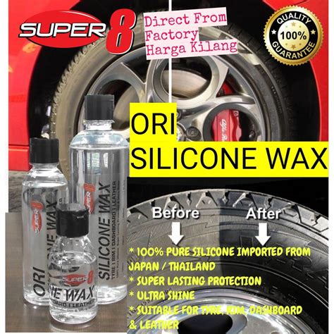 Super8 Silicone Wax Tyre Wax Silicon Polish Tayar Wax Tayar Tire Black