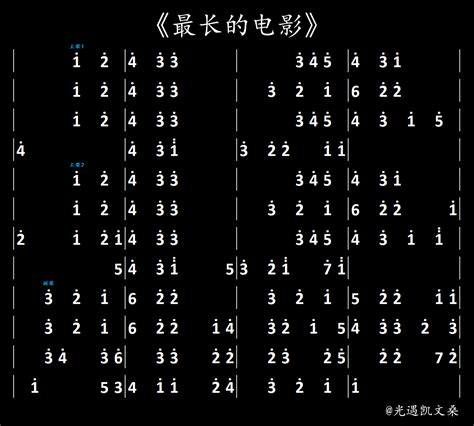 最长的电影光遇琴谱 3 2 1指 哔哩哔哩