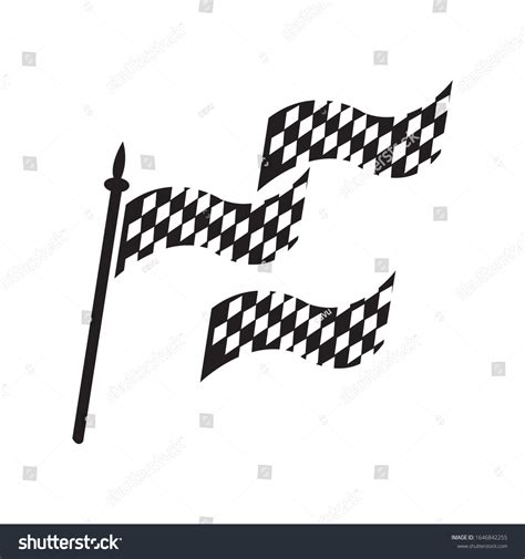 Racing Flag Illustration Simple Vector Design Stock Vector Royalty