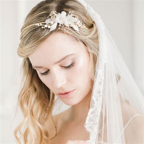 Floral Wedding Headband By Britten Weddings