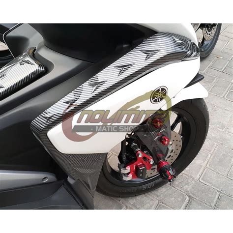 Jual Cover Tutup Garnis Lis Body Sayap Depan NEMO Carbon Yamaha Aerox