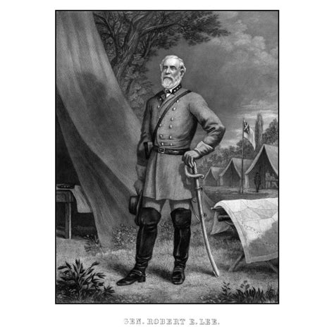 Digitally Restored Civil War Artwork Of General Robert E Lee Poster