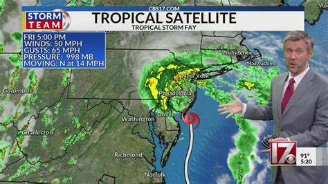 Tropical Storm Fay Makes Landfall In New Jersey Wes Hohenstein 5 P M