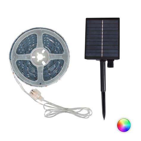 Ruban LED Extérieur Solaire RGB 3V DC 30LED m 5m IP65 Largeur 8mm coupe