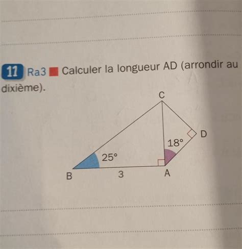 Exercice Calculer La Longueur Ad Arrondir Au Dixi Me Nosdevoirs Fr