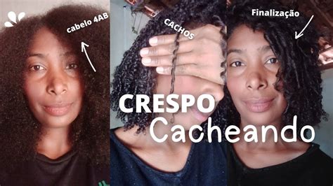 Como CACHEAR CABELO CRESPO CURVATURAS DIFERENTES YouTube