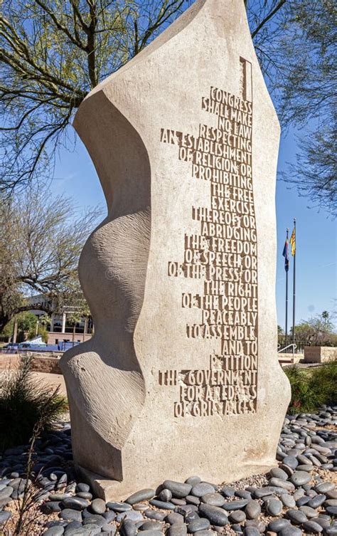 Arizona State Capitol Bill Of Rights Monument Editorial Photography