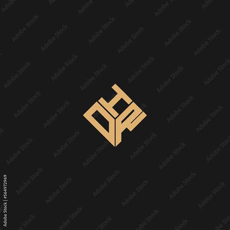 Dhr Letter With Luxury Concept Dhr Logo Design For Business And