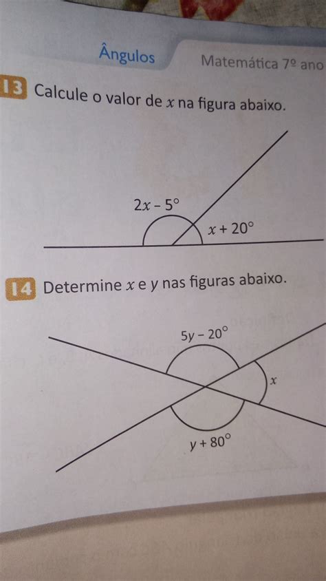 Calcule O Valor De X Na Figura Abaixo E Determine X E Y Nas Figuras