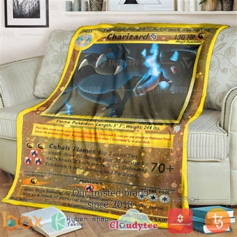 Anime Pokemon Thicc Charizard Custom Blanket Pixeltee