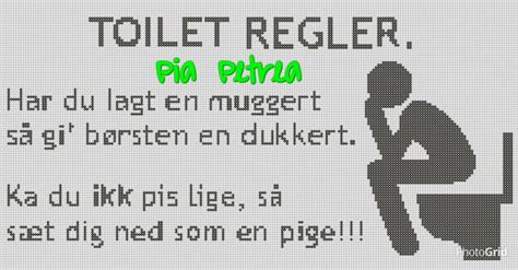 Toilet regler Motiverende citat Citater Perlemønstre