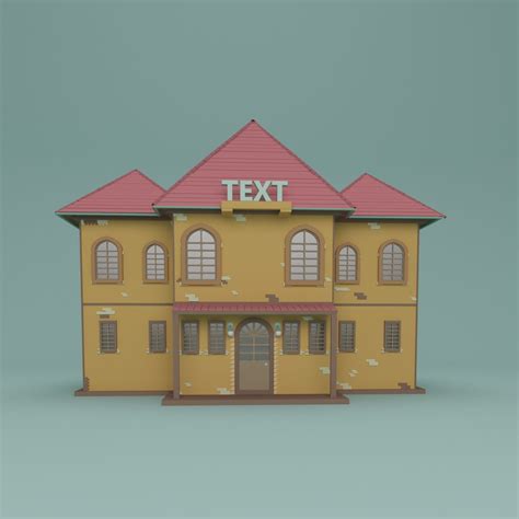 Cartoon Fashion Store Low Poly Building D Model Obj Ma Max