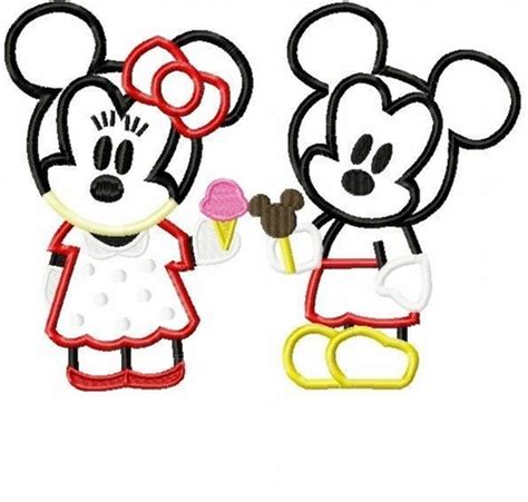 Cuties With Ice Cream Mister And Miss Mouse Two Design Set Machine