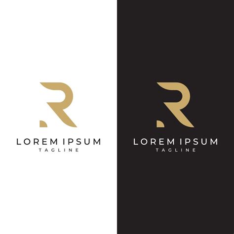 Logo Design Initial Letter R Template With Geometry And Monogram